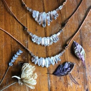 Clear Quartz Crystal Necklace